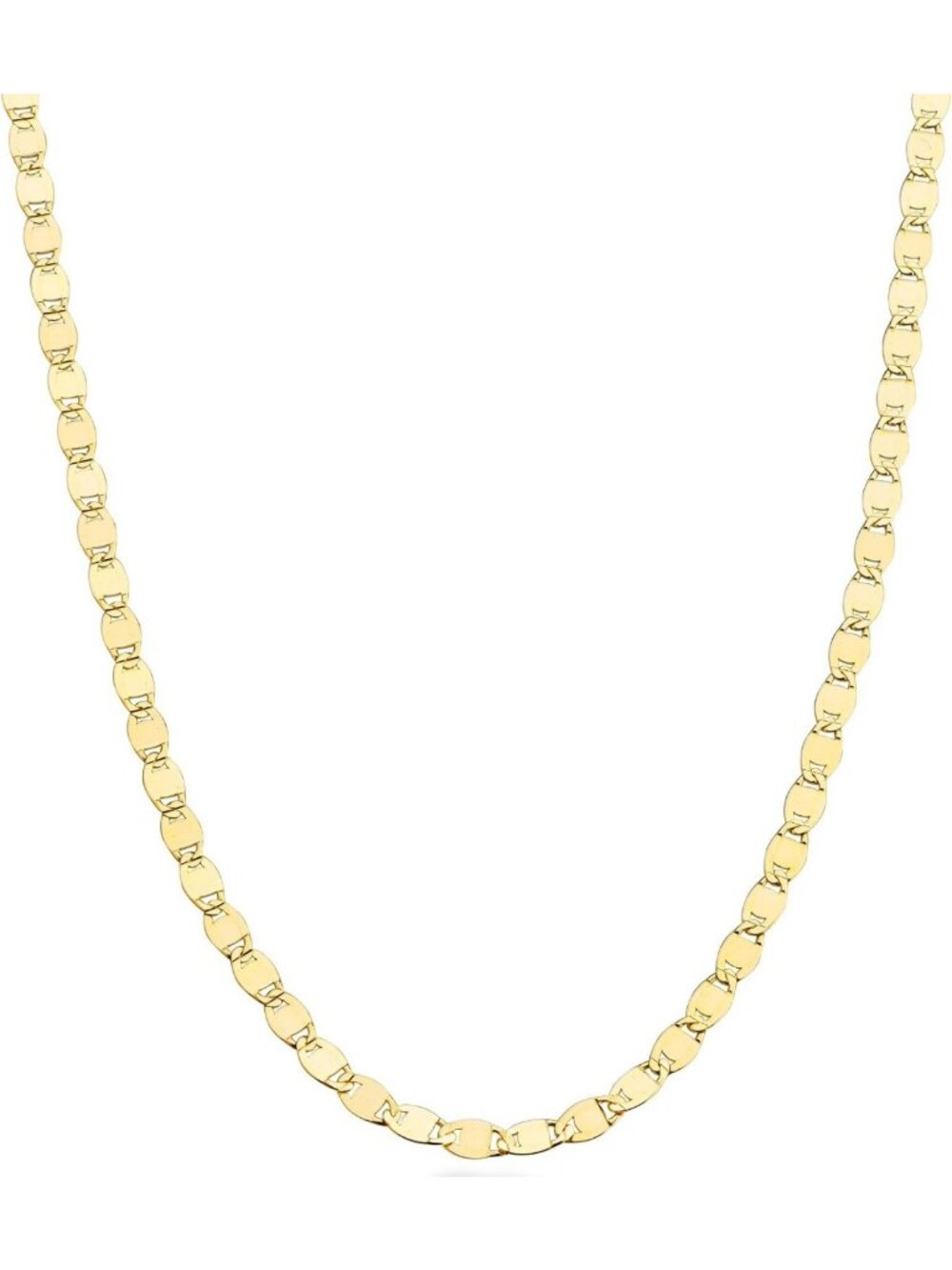 Elegant 18K Gold Plated Mirror Necklace | Italian 925 Sterling Silver | Women's